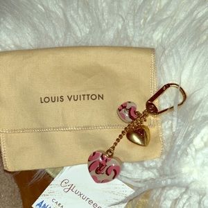 Stephen SprousexLV Leopard Heart Bag Charm/Keyring